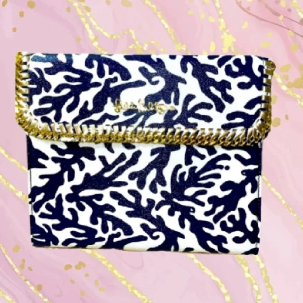 Lilly Pulitzer chain link iPad Tablet Case Treasure, Blue, White & Gold
